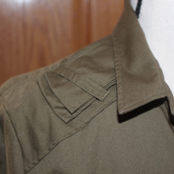 Urban casual military fashion button down shirt B8 - Picture 2 of 8